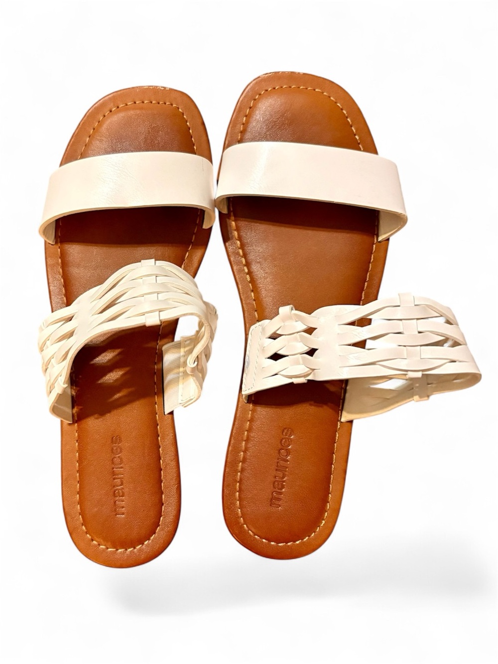 Maurices White Braided Slide Sandals for Women